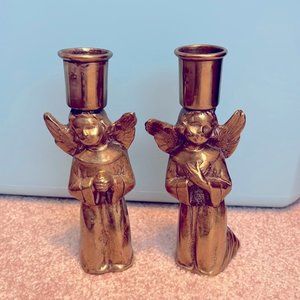 Christmas angel candle holders